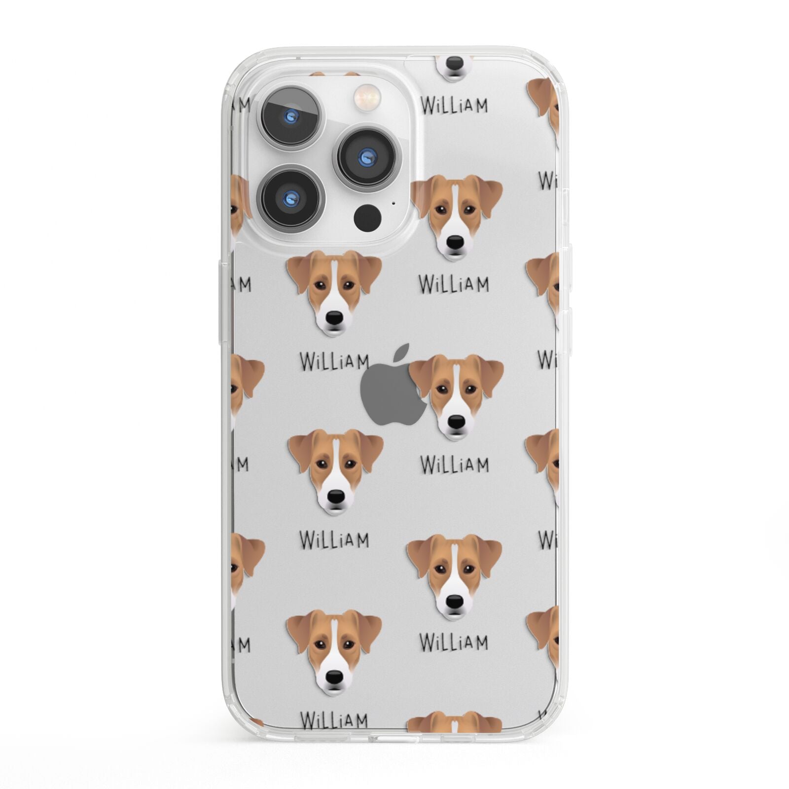 Parson Russell Terrier Icon with Name iPhone 13 Pro Clear Bumper Case