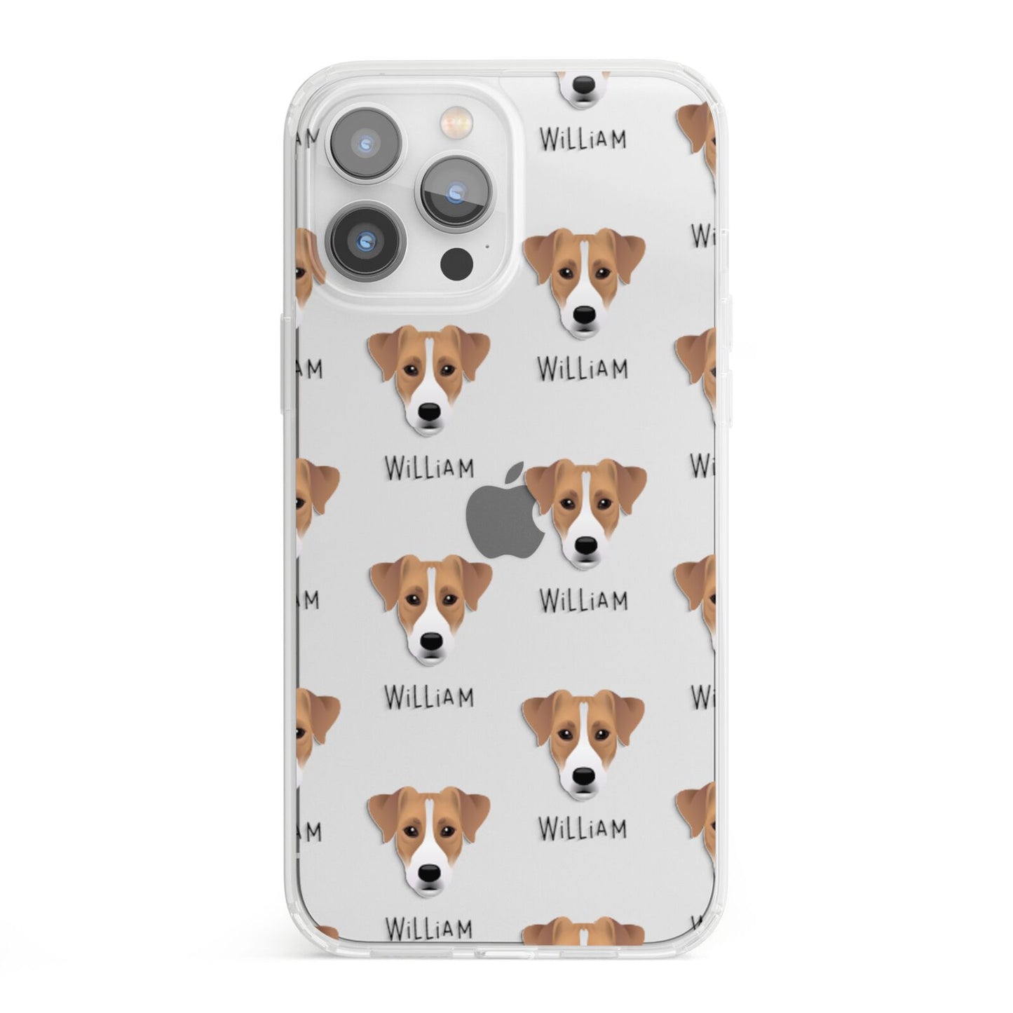 Parson Russell Terrier Icon with Name iPhone 13 Pro Max Clear Bumper Case