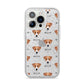 Parson Russell Terrier Icon with Name iPhone 14 Pro Glitter Tough Case Silver