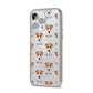 Parson Russell Terrier Icon with Name iPhone 14 Pro Max Glitter Tough Case Silver Angled Image