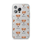 Parson Russell Terrier Icon with Name iPhone 14 Pro Max Glitter Tough Case Silver