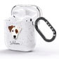 Parson Russell Terrier Personalised AirPods Glitter Case Side Image