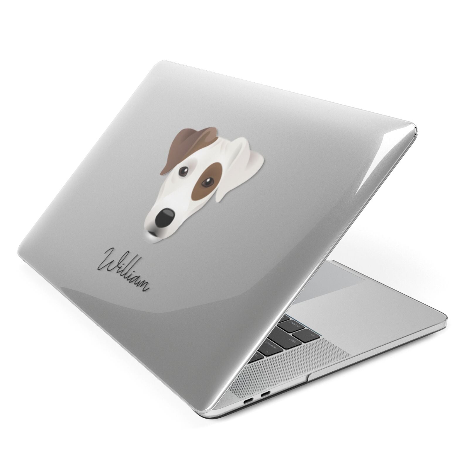 Parson Russell Terrier Personalised Apple MacBook Case Side View