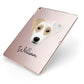 Parson Russell Terrier Personalised Apple iPad Case on Rose Gold iPad Side View