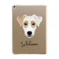 Parson Russell Terrier Personalised Apple iPad Gold Case