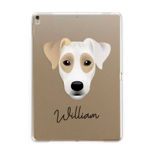 Parson Russell Terrier Personalised Apple iPad Gold Case