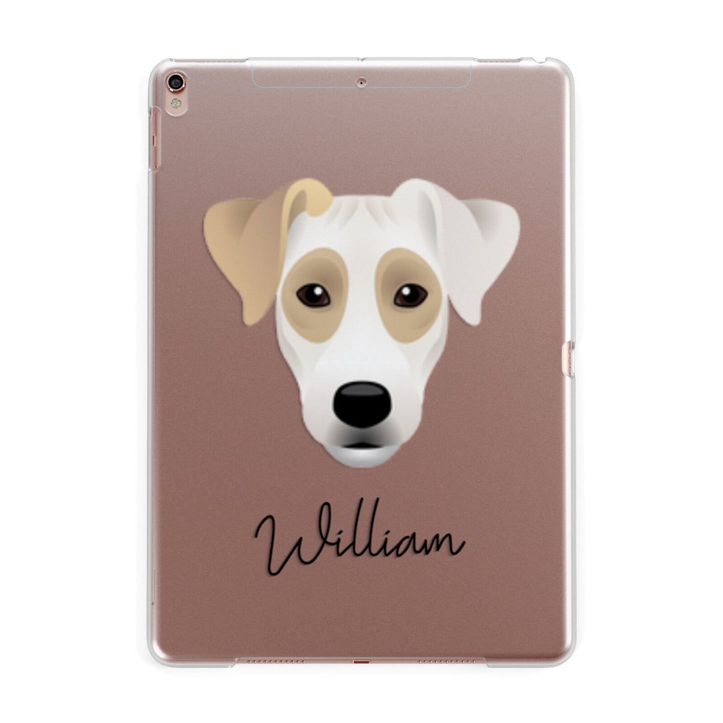 Parson Russell Terrier Personalised Apple iPad Rose Gold Case
