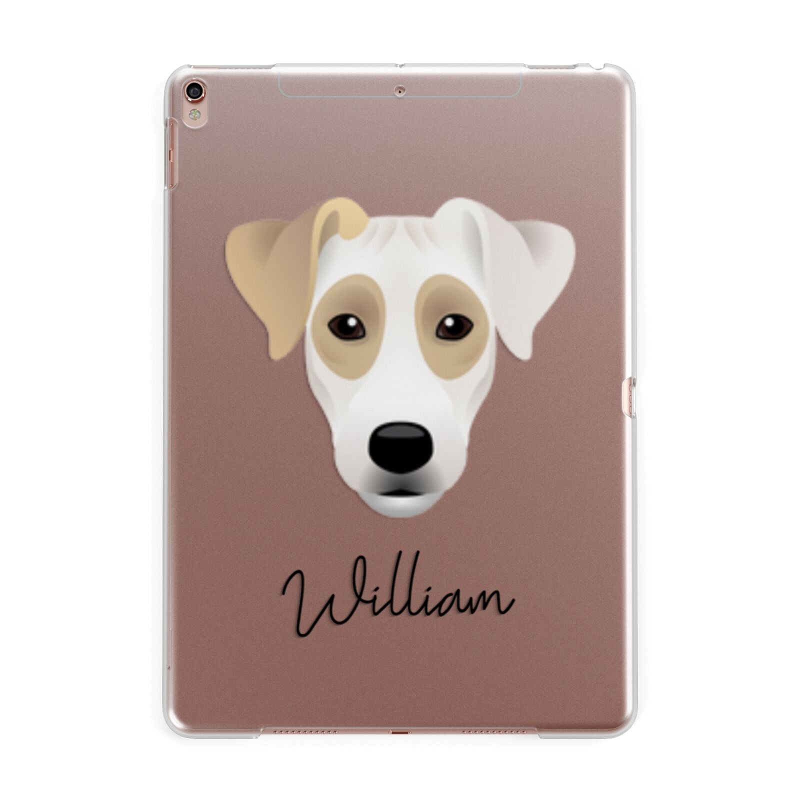 Parson Russell Terrier Personalised Apple iPad Rose Gold Case