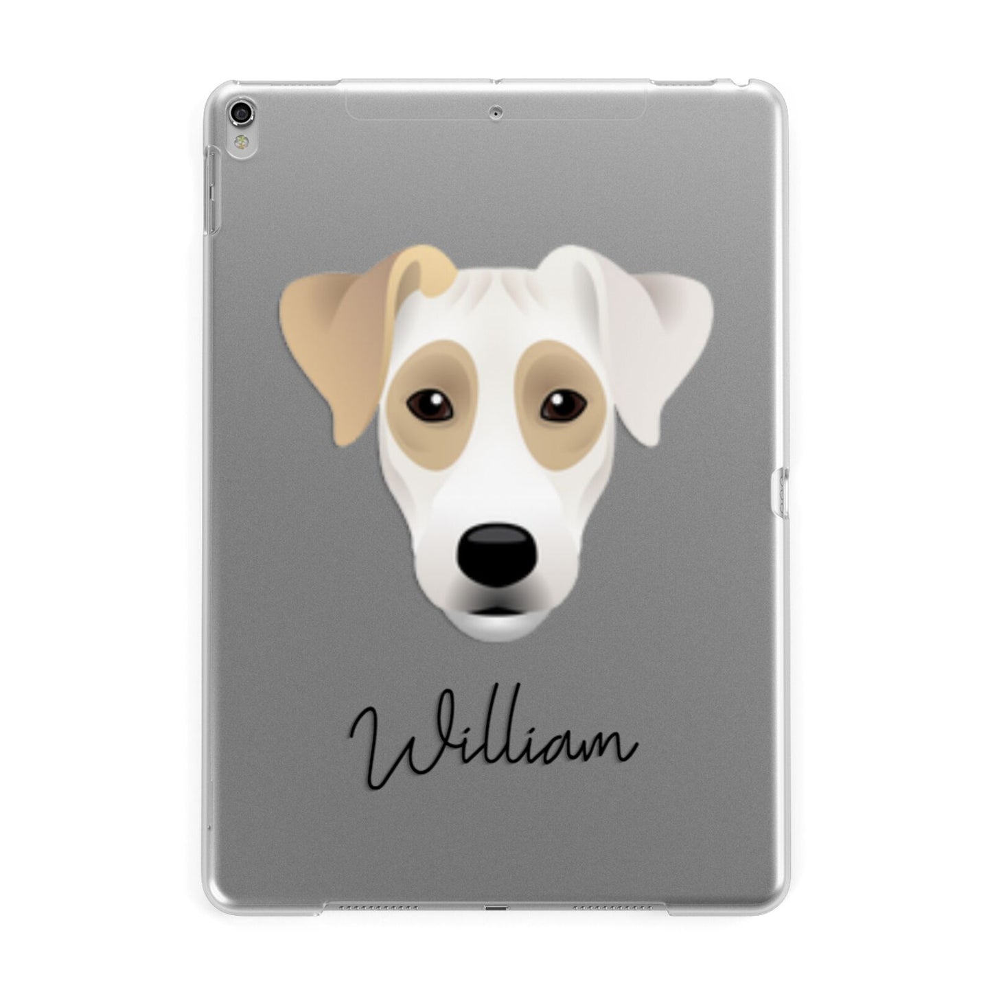 Parson Russell Terrier Personalised Apple iPad Silver Case