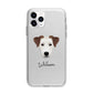 Parson Russell Terrier Personalised Apple iPhone 11 Pro Max in Silver with Bumper Case