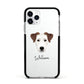 Parson Russell Terrier Personalised Apple iPhone 11 Pro in Silver with Black Impact Case