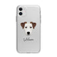 Parson Russell Terrier Personalised Apple iPhone 11 in White with Bumper Case