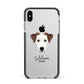 Parson Russell Terrier Personalised Apple iPhone Xs Max Impact Case Black Edge on Silver Phone