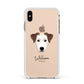 Parson Russell Terrier Personalised Apple iPhone Xs Max Impact Case White Edge on Gold Phone