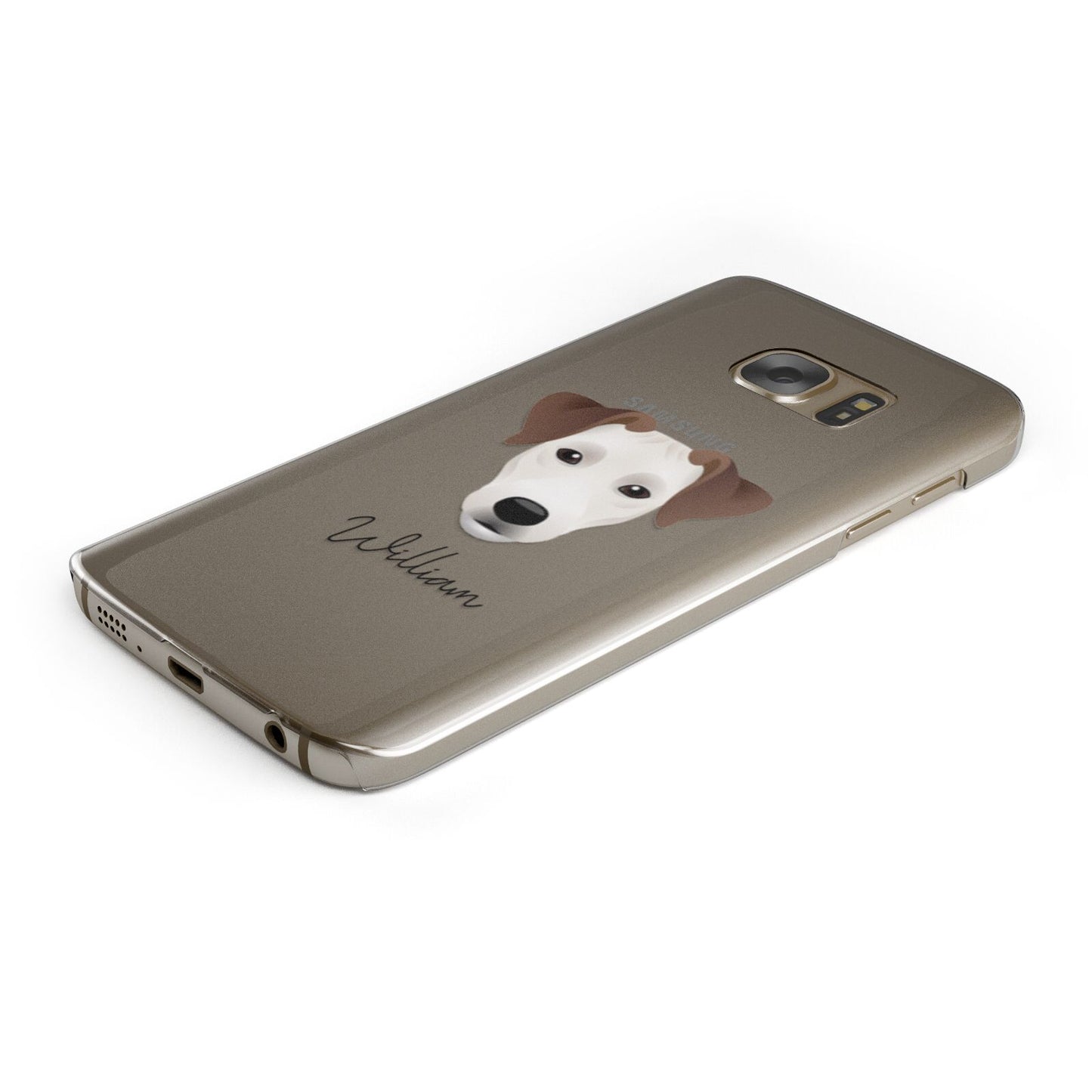 Parson Russell Terrier Personalised Samsung Galaxy Case Bottom Cutout