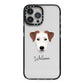 Parson Russell Terrier Personalised iPhone 13 Pro Max Black Impact Case on Silver phone