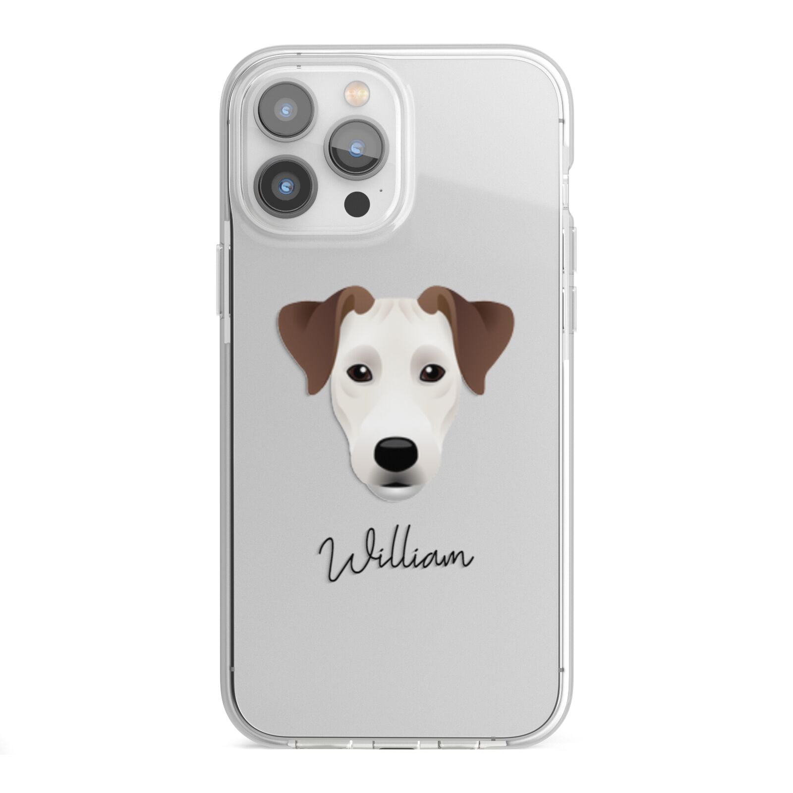 Parson Russell Terrier Personalised iPhone 13 Pro Max TPU Impact Case with White Edges