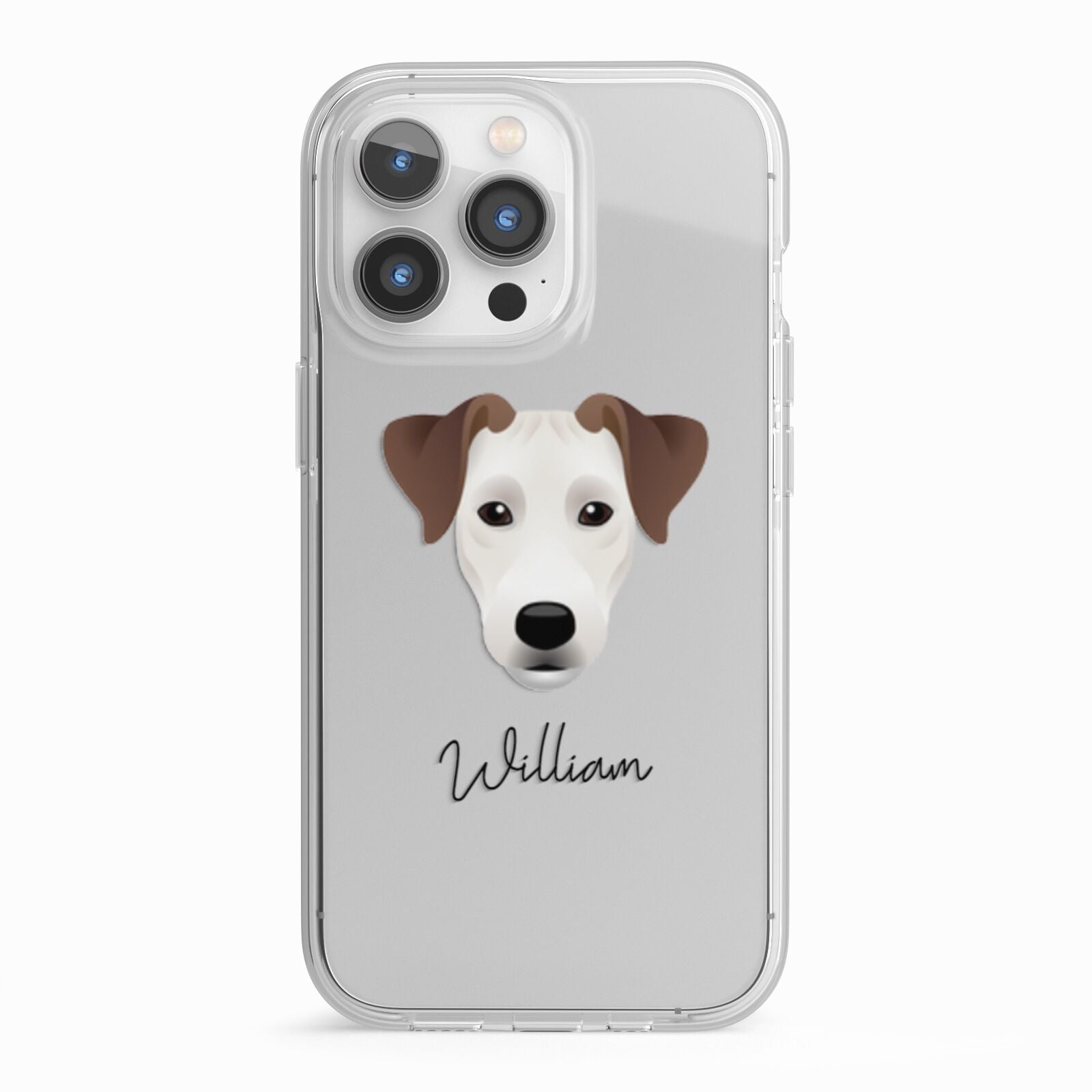 Parson Russell Terrier Personalised iPhone 13 Pro TPU Impact Case with White Edges