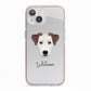 Parson Russell Terrier Personalised iPhone 13 TPU Impact Case with Pink Edges