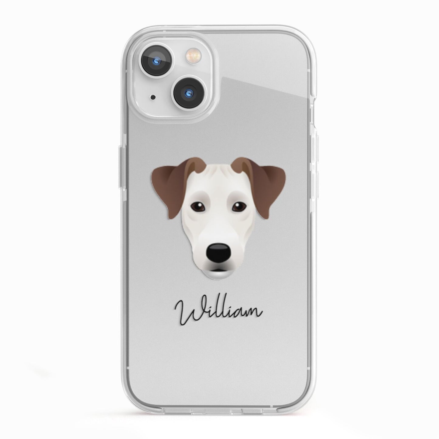 Parson Russell Terrier Personalised iPhone 13 TPU Impact Case with White Edges