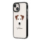 Parson Russell Terrier Personalised iPhone 14 Black Impact Case Side Angle on Silver phone