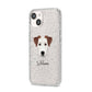 Parson Russell Terrier Personalised iPhone 14 Glitter Tough Case Starlight Angled Image