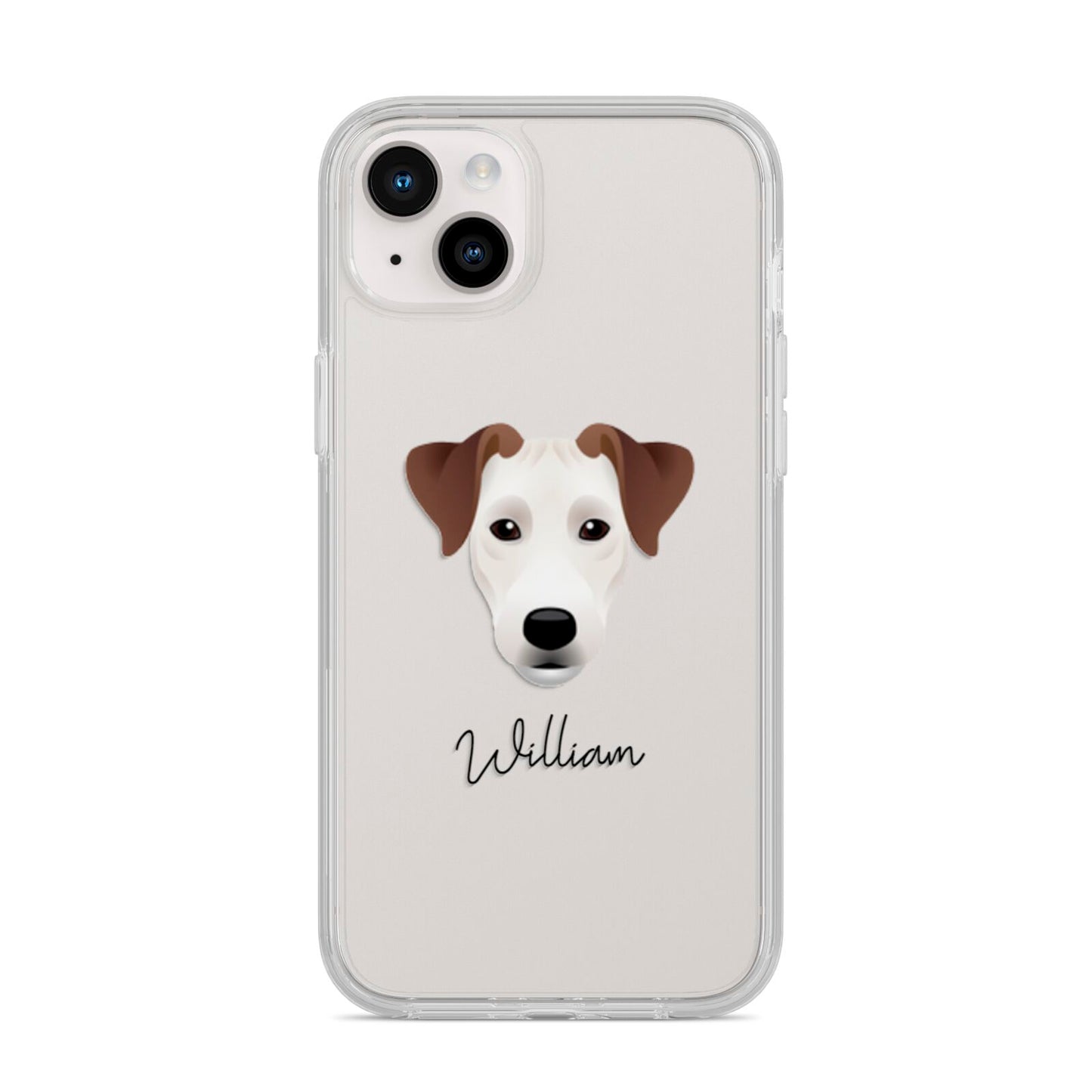 Parson Russell Terrier Personalised iPhone 14 Plus Clear Tough Case Starlight