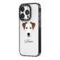 Parson Russell Terrier Personalised iPhone 14 Pro Black Impact Case Side Angle on Silver phone