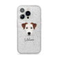 Parson Russell Terrier Personalised iPhone 14 Pro Glitter Tough Case Silver