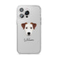 Parson Russell Terrier Personalised iPhone 14 Pro Max Clear Tough Case Silver