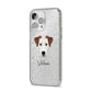 Parson Russell Terrier Personalised iPhone 14 Pro Max Glitter Tough Case Silver Angled Image