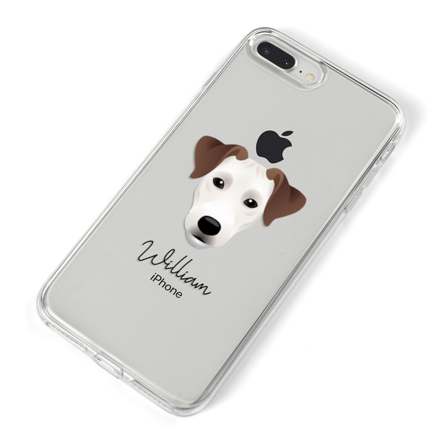 Parson Russell Terrier Personalised iPhone 8 Plus Bumper Case on Silver iPhone Alternative Image