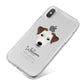 Parson Russell Terrier Personalised iPhone X Bumper Case on Silver iPhone
