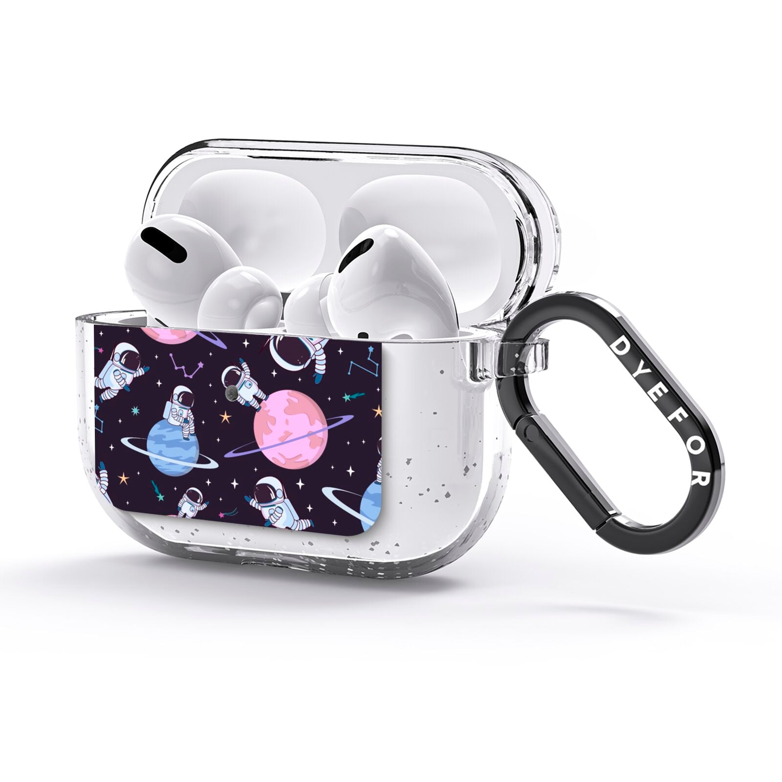 Pastel Hue Space Scene AirPods Glitter Case 3rd Gen Side Image