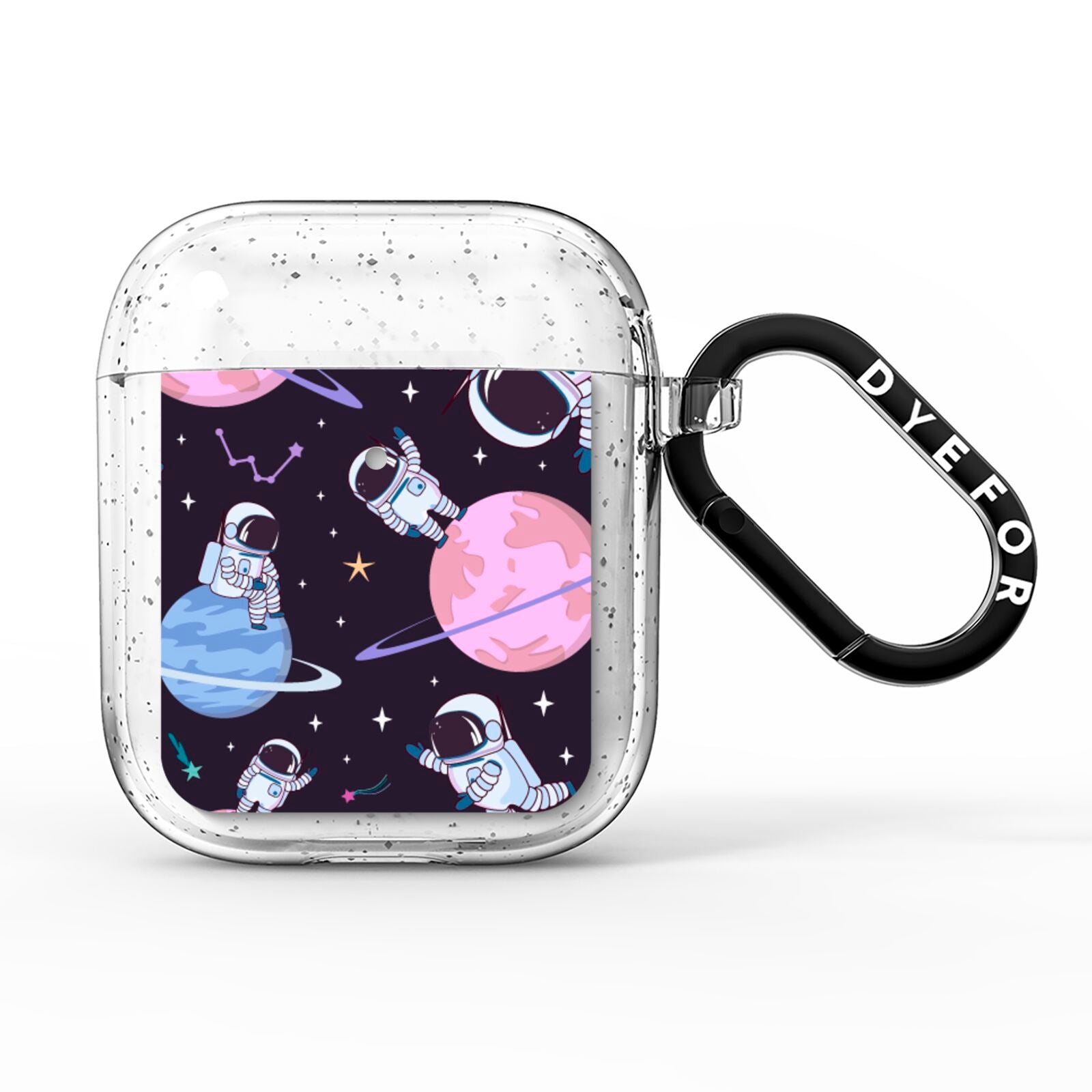 Pastel Hue Space Scene AirPods Glitter Case