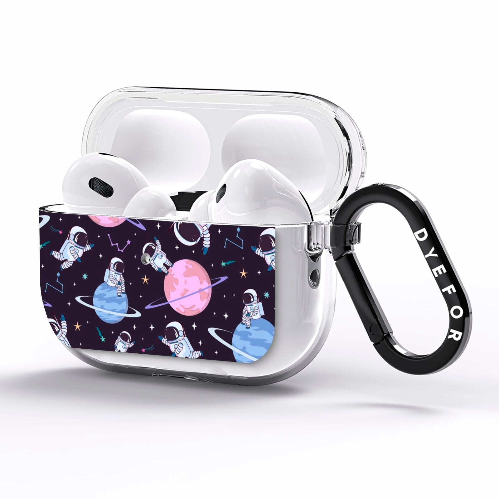 Pastel Hue Space Scene AirPods Pro Clear Case Side Image