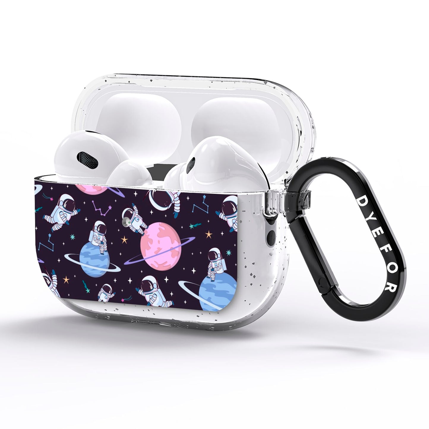 Pastel Hue Space Scene AirPods Pro Glitter Case Side Image