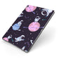 Pastel Hue Space Scene Apple iPad Case on Grey iPad Side View