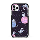 Pastel Hue Space Scene Apple iPhone 11 Pro Max in Silver with Black Impact Case