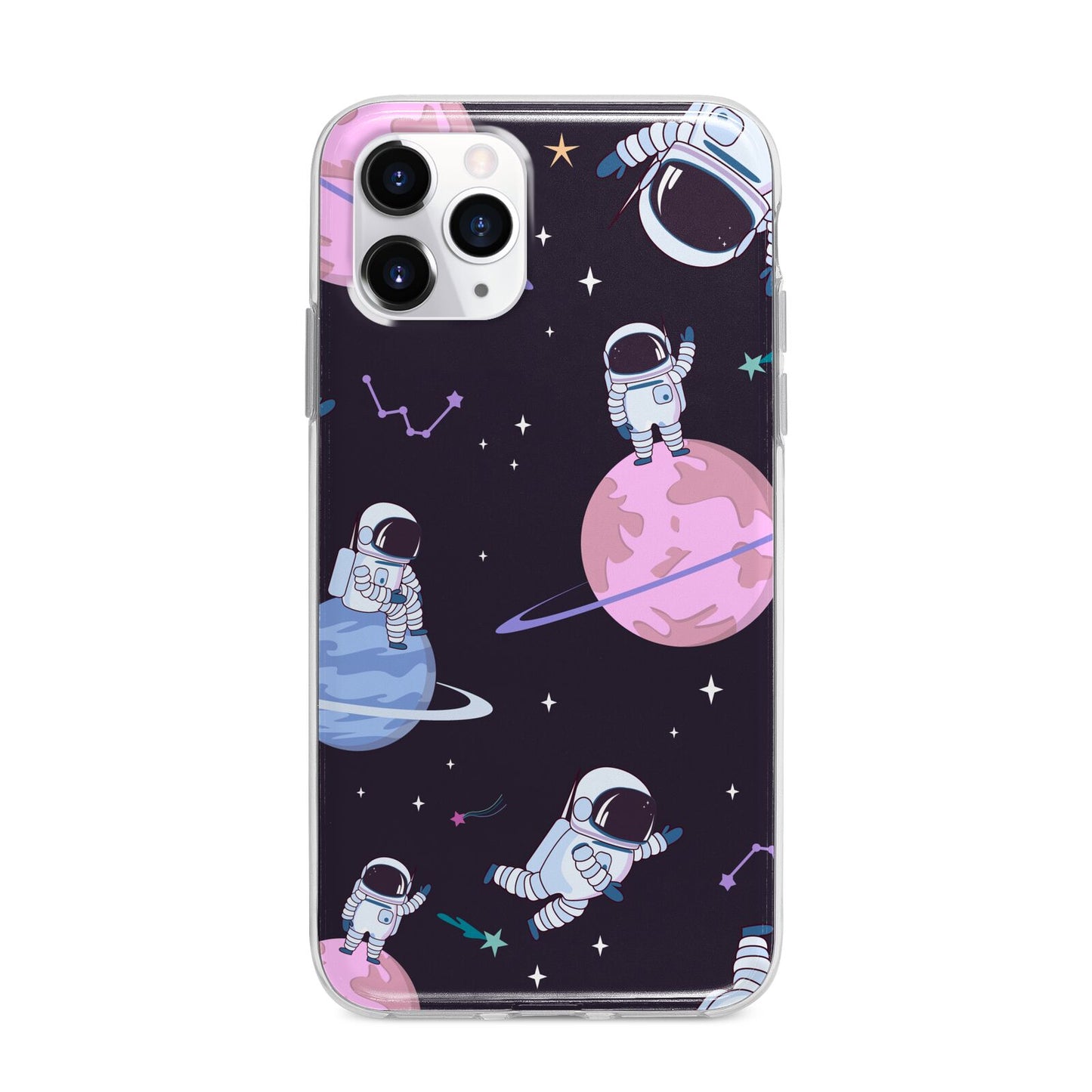 Pastel Hue Space Scene Apple iPhone 11 Pro Max in Silver with Bumper Case