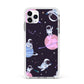 Pastel Hue Space Scene Apple iPhone 11 Pro Max in Silver with White Impact Case
