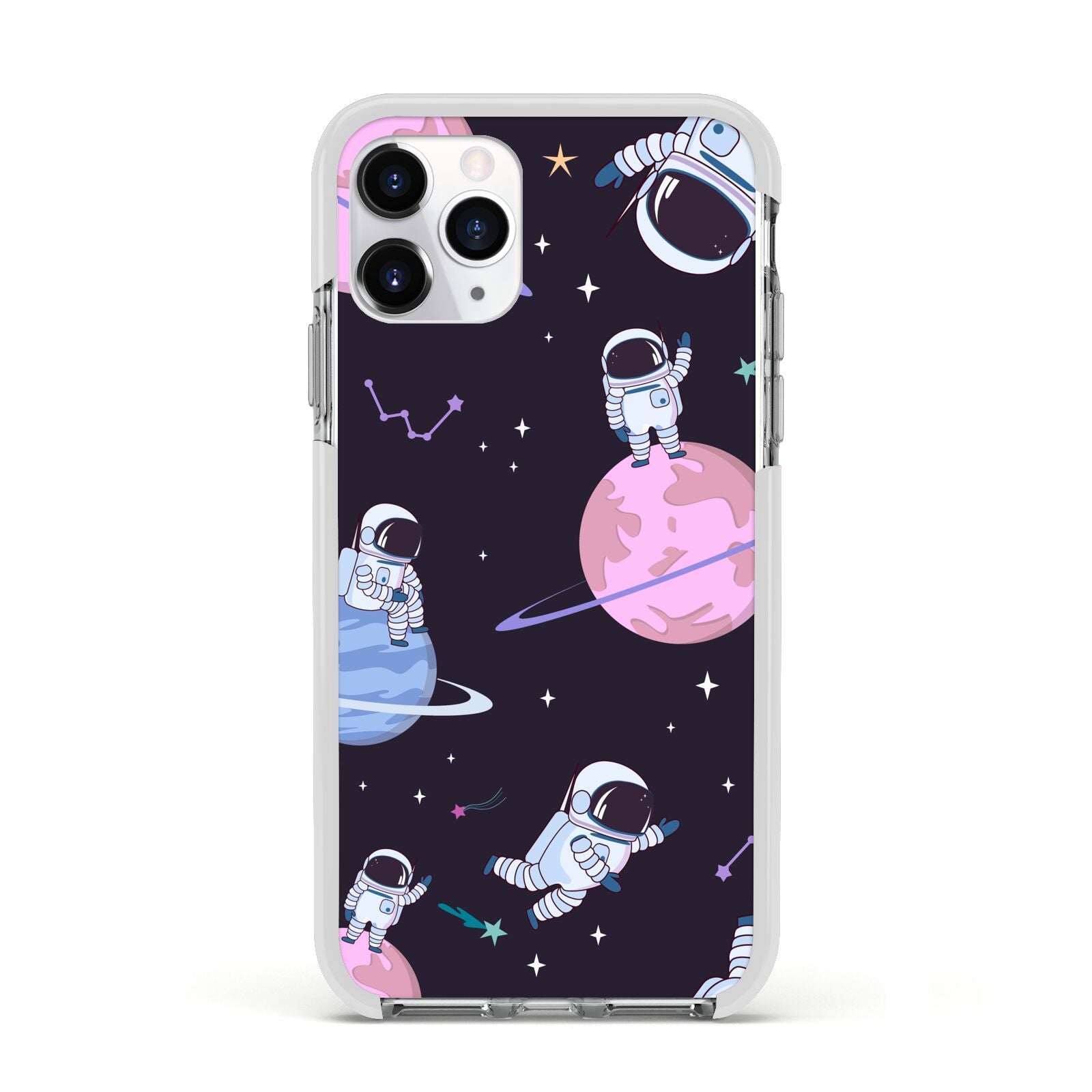 Pastel Hue Space Scene Apple iPhone 11 Pro in Silver with White Impact Case