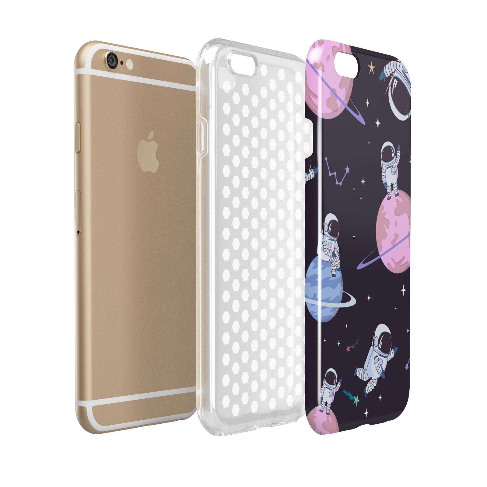 Pastel Hue Space Scene Apple iPhone 6 3D Tough Case Expanded view