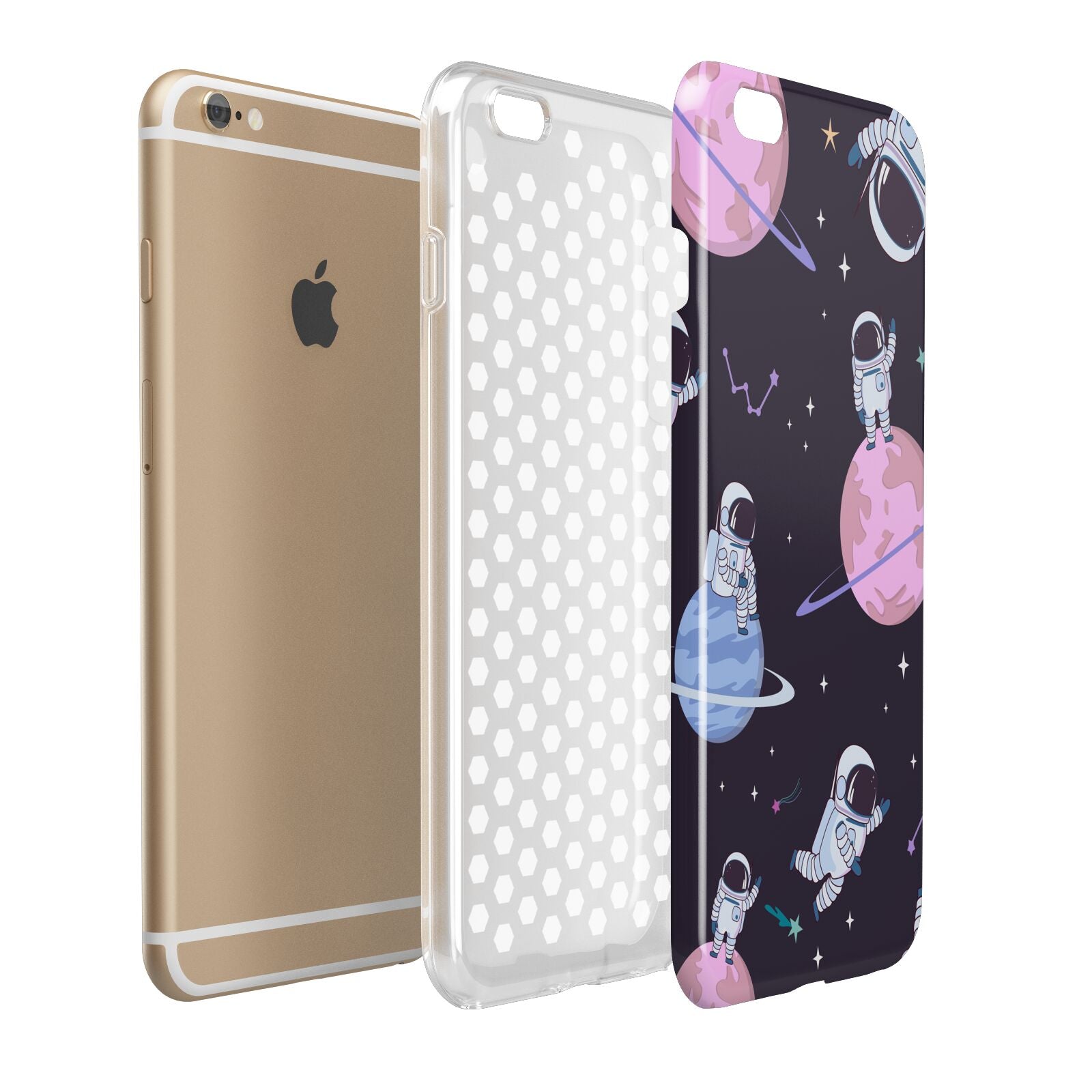 Pastel Hue Space Scene Apple iPhone 6 Plus 3D Tough Case Expand Detail Image