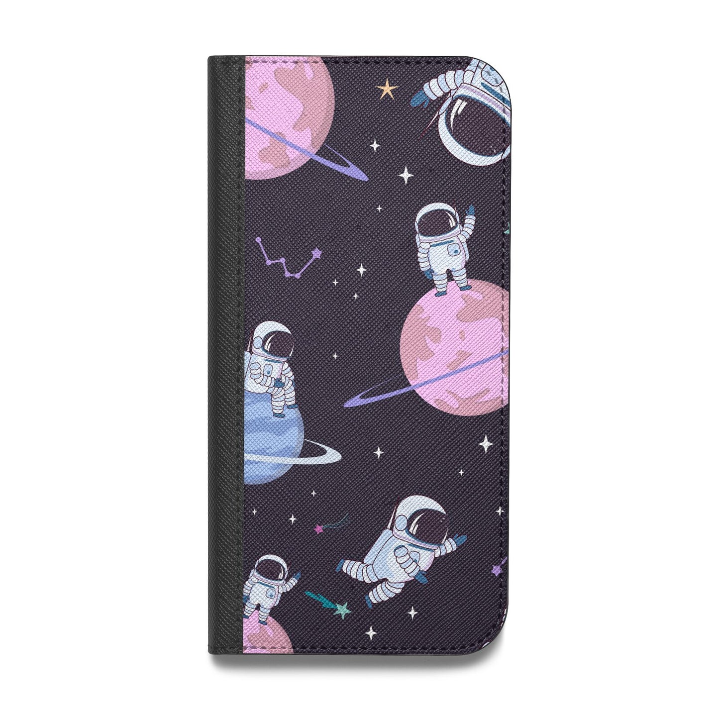 Pastel Hue Space Scene Vegan Leather Flip Samsung Case