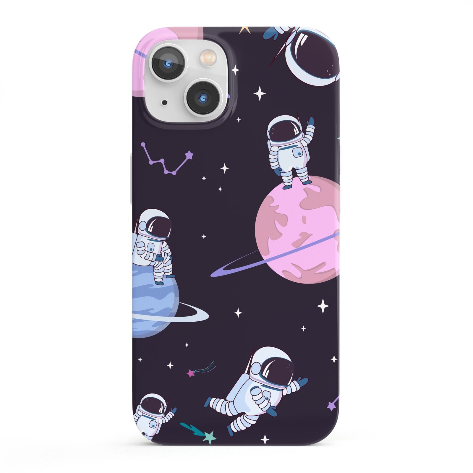 Pastel Hue Space Scene iPhone 13 Full Wrap 3D Snap Case