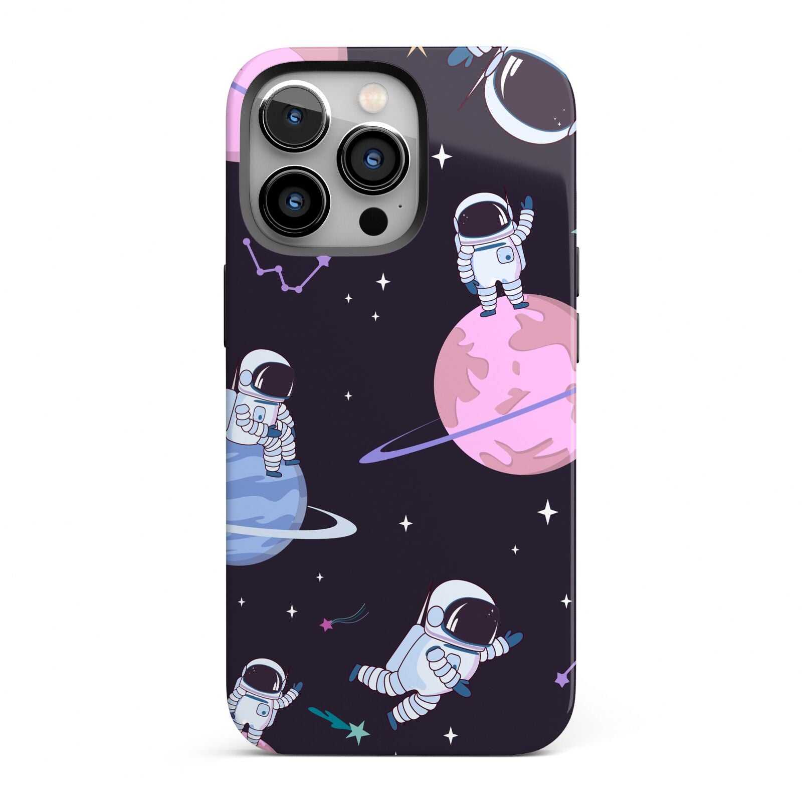 Pastel Hue Space Scene iPhone 13 Pro Full Wrap 3D Tough Case