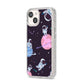 Pastel Hue Space Scene iPhone 14 Glitter Tough Case Starlight Angled Image