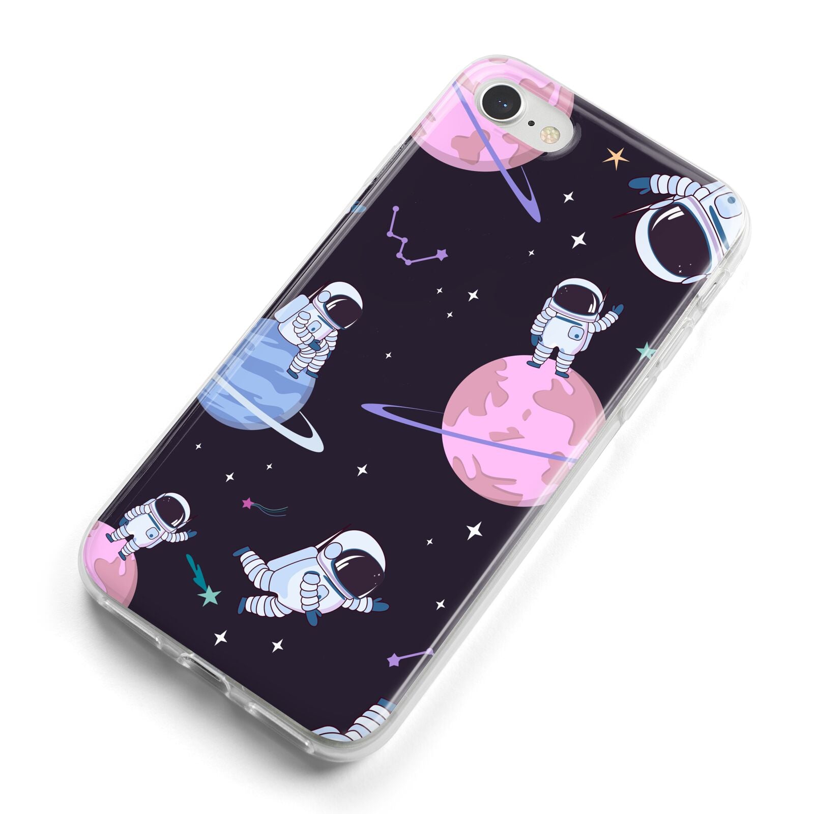 Pastel Hue Space Scene iPhone 8 Bumper Case on Silver iPhone Alternative Image