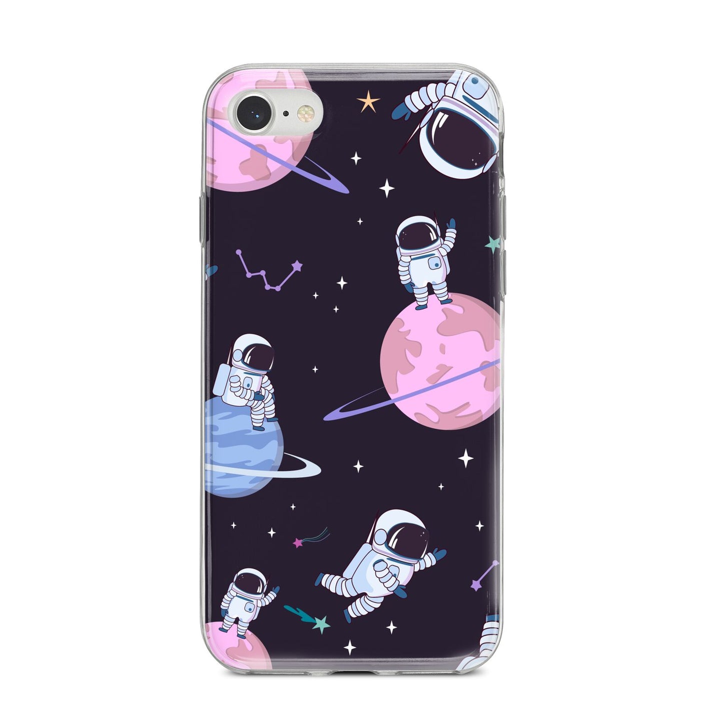 Pastel Hue Space Scene iPhone 8 Bumper Case on Silver iPhone